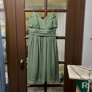 Sage bridesmaid dress, size 8, no alterations, worn once